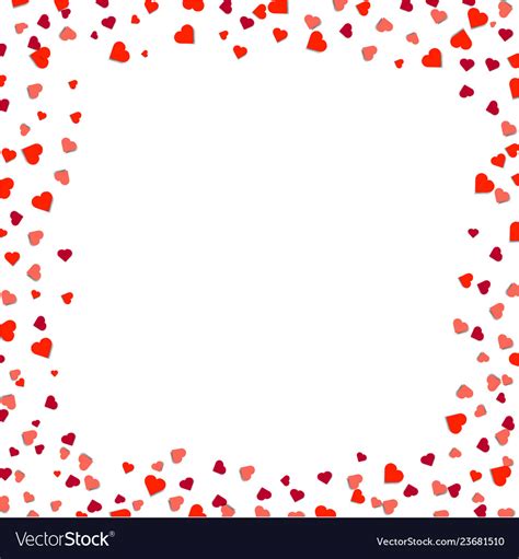 Hearts Borders Isolated Royalty Free Vector Image