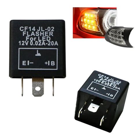 1 Piece 3 Pin 12V CF14 Electronic LED Flasher Relays For Car LED