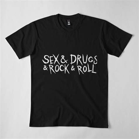 Buy Men Premium Cotton Harajuku T Shirt Sex Drugs An Rock And Print Tees Funny Style Round Neck