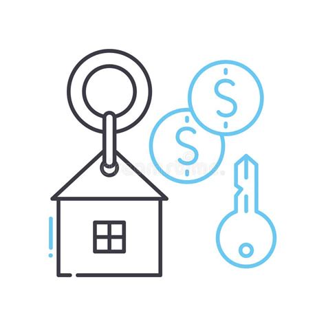 Affordable Housing Line Icon Outline Symbol Vector Illustration