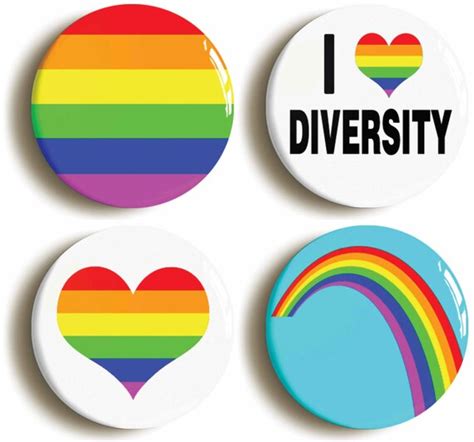 Diversity Lgbt Gay Pride Badge Button Pin Set By Pinitonbadges