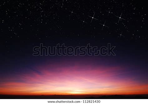 Sunset Sky Star Background Light Sunrise Stock Photo Edit Now 112821430