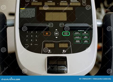 Display Of Treadmill In The Gym Stock Image Image Of Engineering