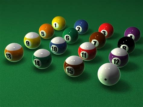 3d Billiard Pool Ball Set Model