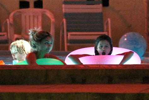Selena Gomez And Vanessa Hudgens Bikini Pool Party On Set Of Spring