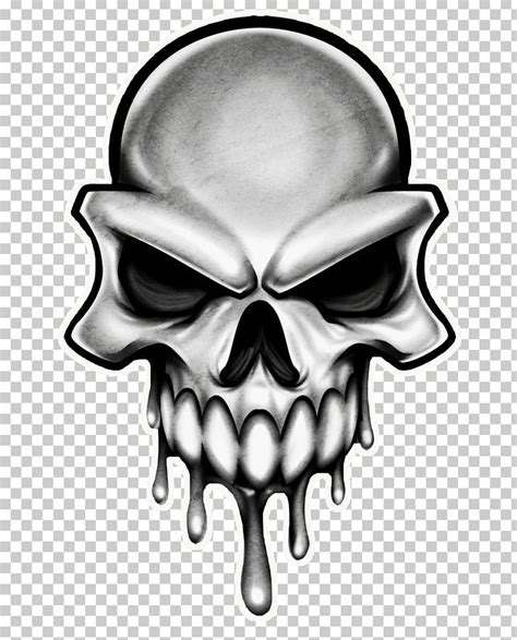 Skull Drawing Tattoo Head Skeleton Png Clipart Art Black And White