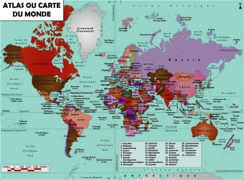 Carte Du Monde Atlas ≡ Voyage Carte Plan