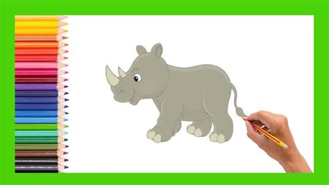 Como Dibujar Un Rinoceronte Paso A Paso Facil Dibujos Faciles Para NiÑos