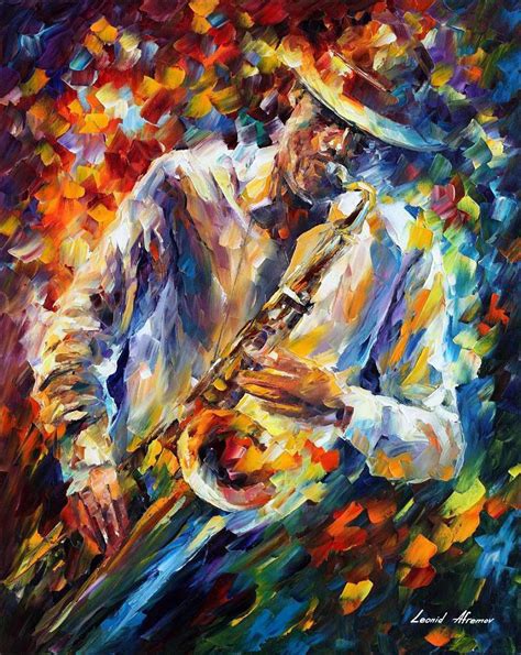 Late Music — Palette Knife Oil Painting On Canvas By