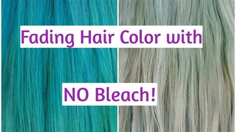 Fading Hair Color Without Bleach How To Fade Blue Hair Youtube