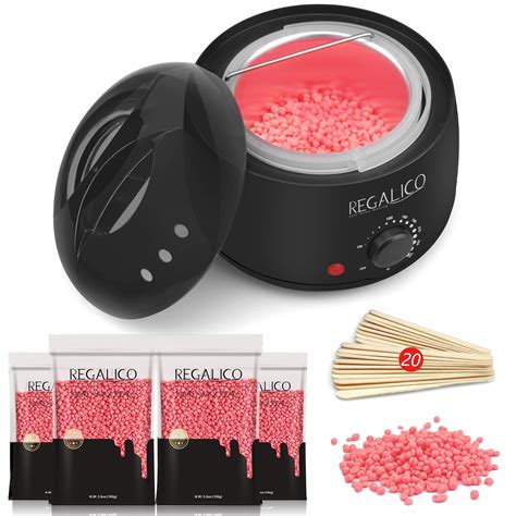 The kit uses hard wax, which is supposed to grip just your hair. Waxing Kit for Women, Regalico Wax Warmer with 4 Bags ...