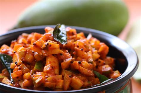 Quick And Easy Mango Pickle Recipe Instant Raw Mango Pickle Recipe