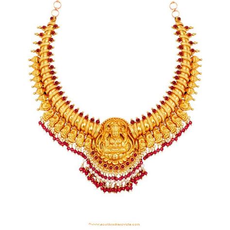 22k Gold Antique Necklace From Lalitha Jewellery South India Jewels