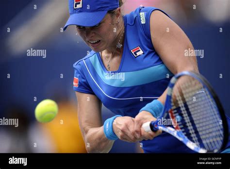 Belgiums Kim Clijsters In Action During Day Five Of The Us Open At