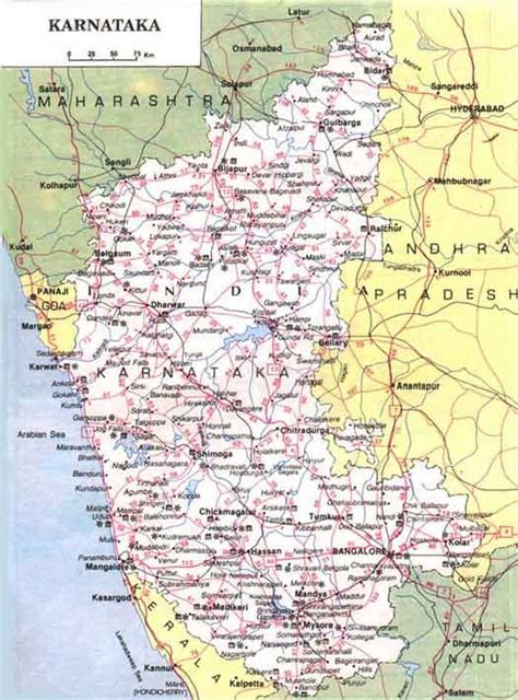 Map of karnataka tourist places. MAP OF KARNATAKA