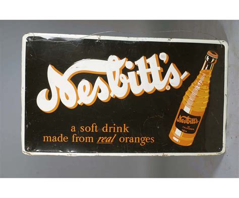 Nesbitts Orange Soda Embossed Tin Sign