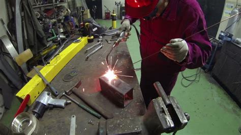 Oxy Fuel Cuttingwelder Cutting A Metal With An Oxy Acetylene Torch