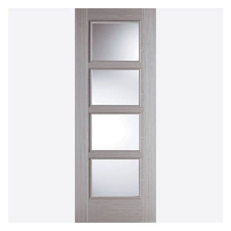 Lpd Vancouver Light Grey 4 Lite Glazed Internal Door