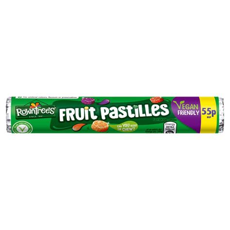 Rowntrees Fruit Pastilles Vegan Friendly Sweets Tube 50g Pmp 55p Bb