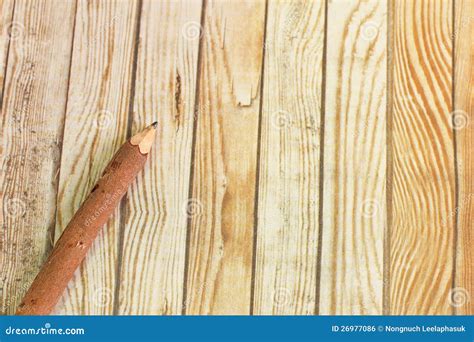 Pencil Wood Bark On Wooden Background Stock Photo Image Of Grunge