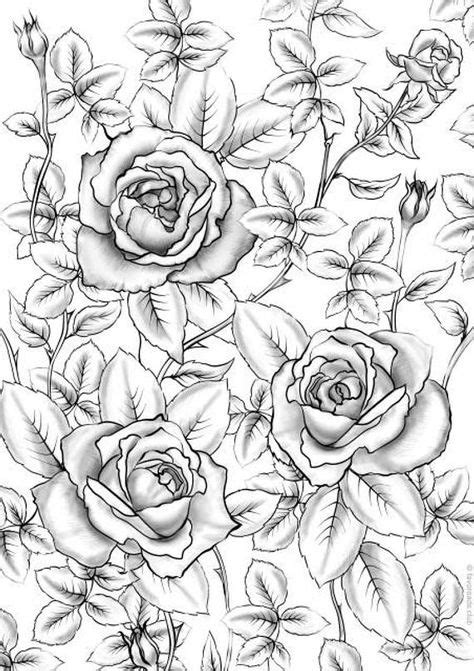 Roses Printable Adult Coloring Page From Favoreads Coloring Book