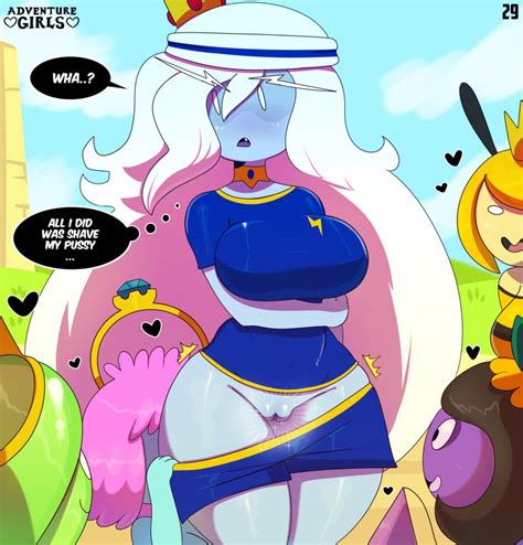 Rule 34 5girls Adventure Girls Adventure Time Bee Princess Big Breasts Blue Skin Cartoon