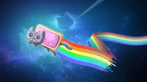 Nyan Cat Meme Fondo De Pantalla Nyan Cat Wallpaper Gatos Gatos