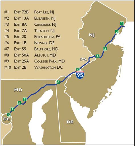 30 I 95 Exits Map Online Map Around The World