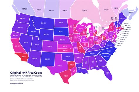 Printable Map Of Area Codes Printable Map Of The United States