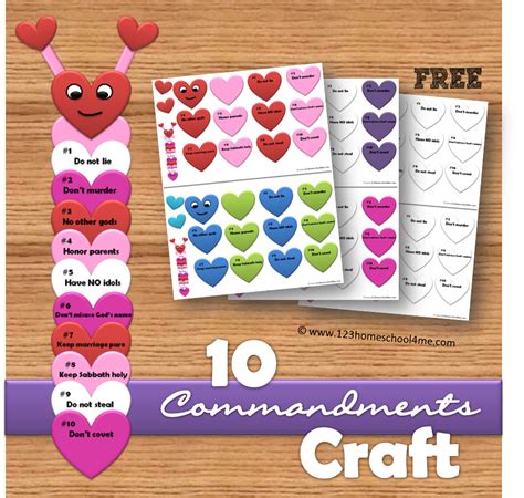 10 Commandment Valentine Craft Bible Crafts Sunday School Crafts