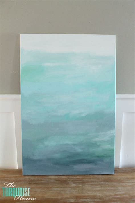 Diy Abstract Art And A New Table The Turquoise Home