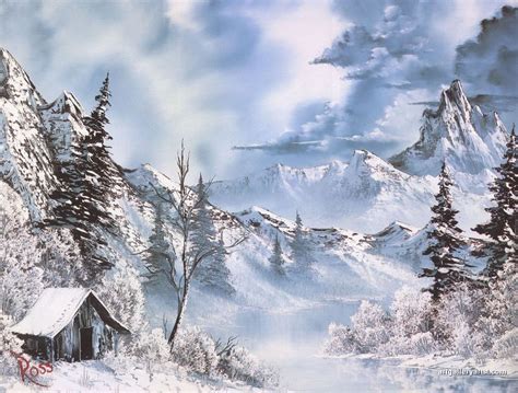 Bob Ross Painting Shades Of Grey Fifty Times More Awesome Winter