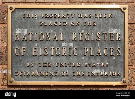 Plaque For National Register Of Historic Places This Property Has Been