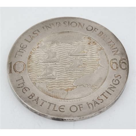 Commemorative Medallion A Silver Medallion Commemorating 1066 The