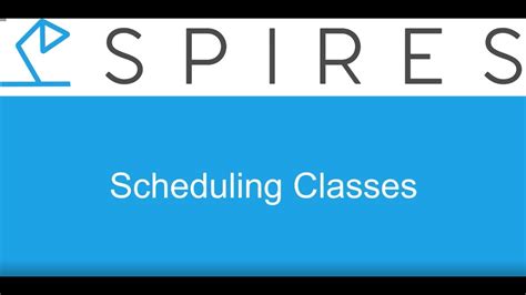 Scheduling Classes Youtube