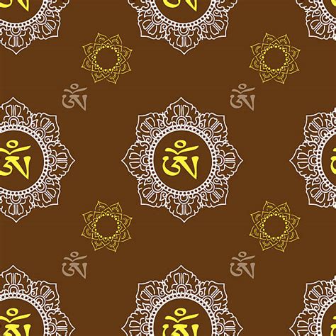 Sanskrit Symbol For Om Background Illustrations Royalty Free Vector