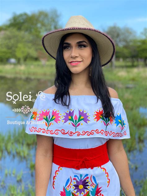 Mexican Off The Shoulder Campesino Dress Mexican Dress Party Etsy