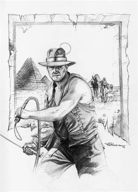 Indiana Jones Sketch By Rodgallery On Deviantart