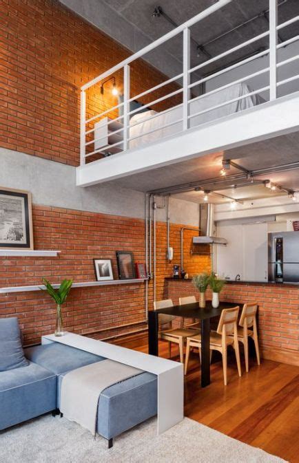 Apartment Studio Bedroom Brick Walls 61 Super Ideas Loft Interiors