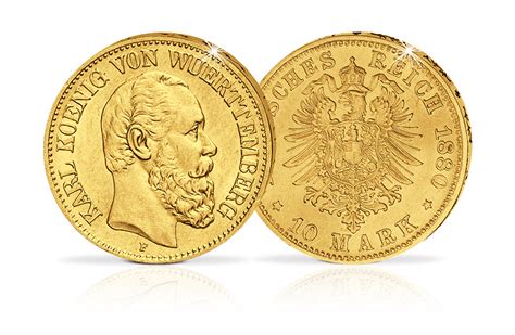 Goldmünze 10 Gold-Mark Wilhelm I. J. 242 Deutscher Kaiser ...