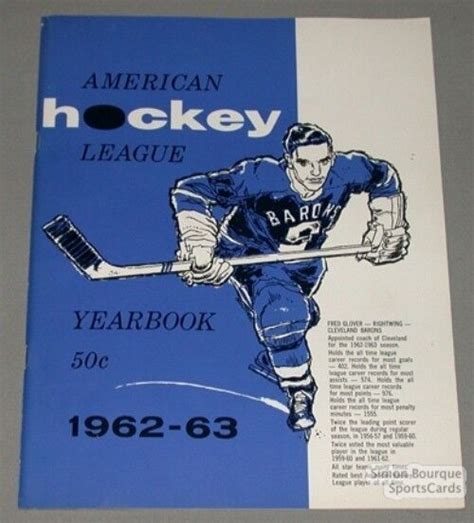 Original 1962 63 American Hockey League Yearbook Ebay