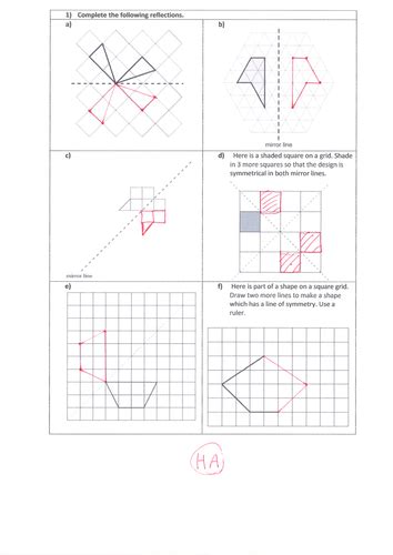 Reflection Geometry Position Of Shape Ks2 Year 5 And 6 Whole