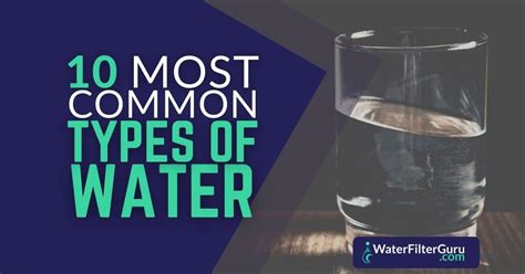 10 Types Of Water Explained Who Knew There Were So Many