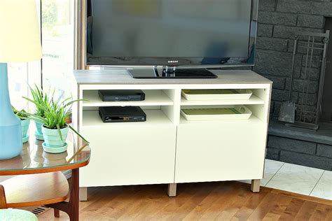 The shelve creates four cabinets one can use for organizing items. Ikea Besta Hack 2.0 | DIY Besta TV Stand with Wood Top ...