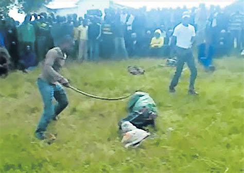 Watch Villagers Brutally Assault A Man Accused Of Stock Theft