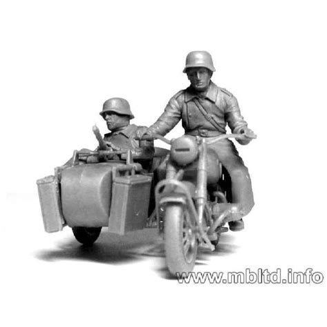 Kradschutzen German Motorcycle Troops On The Move On Bmw R75 135