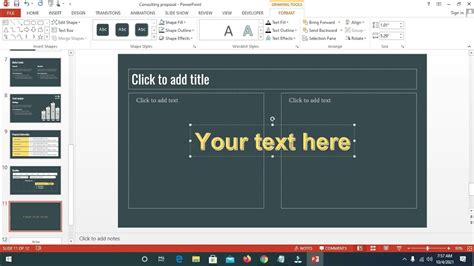 How To Add Wordart In Powerpoint Youtube