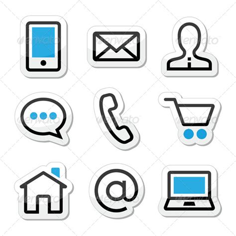 16 Matching Icons For Phone Email House Images Contact