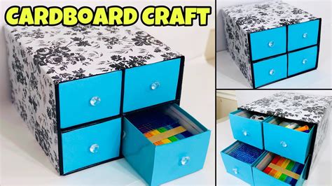 Make Drawer From Cardboard Easy Cardboard Craft Cardboard Storage