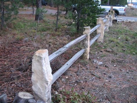Limestone Historical Fence Posts From Bedrock Landscape Supply In Coeur